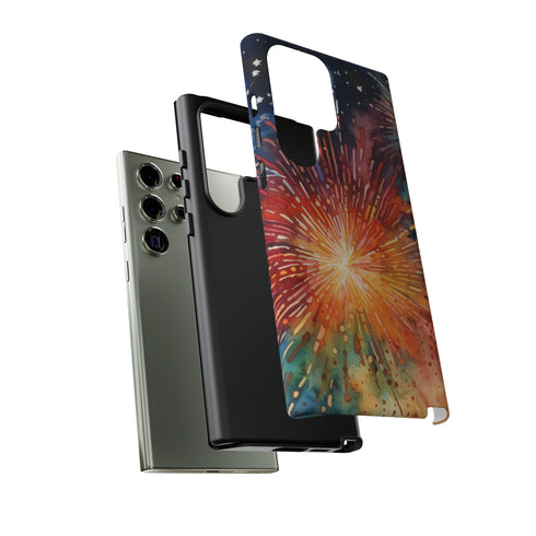 Summer Fireworks in Watercolor - Impact Resistant Phone Case